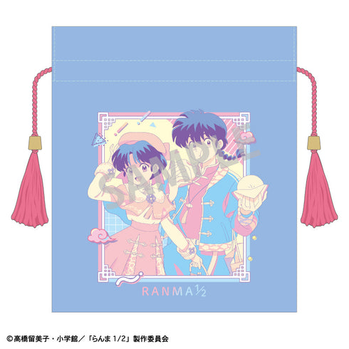 『らんま1/2』巾着_早乙女 乱馬&天道 あかね/チャイナコーデ【202506再販】